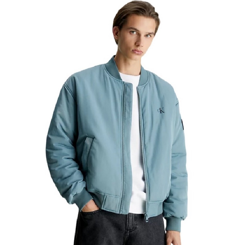 Calvin klein hot sale blue bomber jacket